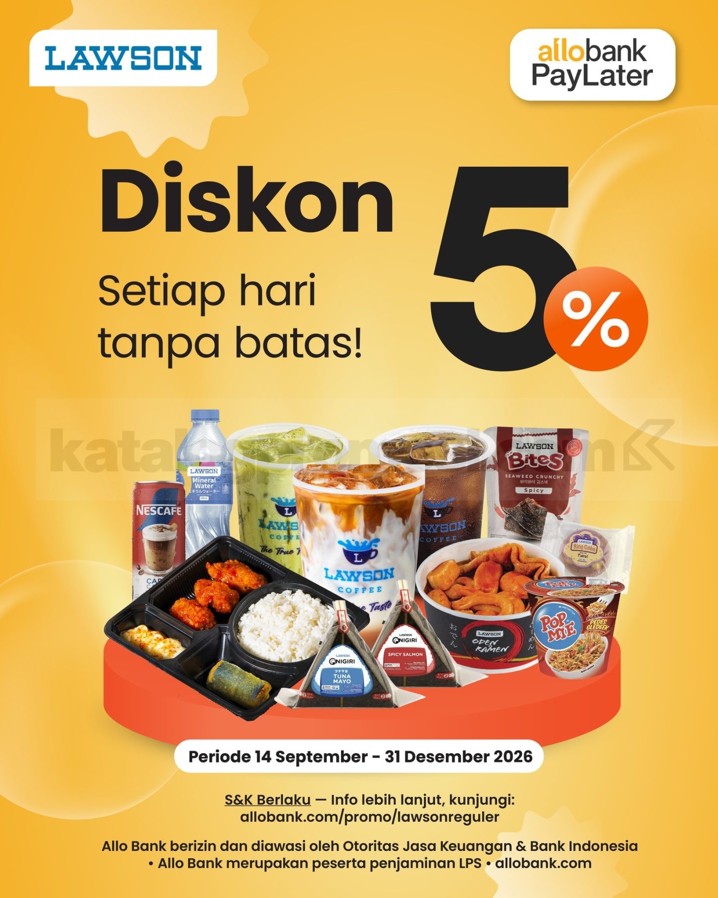 Promo Lawson Allo Bank PayLater Diskon 5% Promo Lawson Allo Bank PayLater Diskon 5% tanpa minimum transaksi di seluruh gerai Lawson