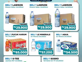Promo Lawson Ramadhan Oishii Paket Minuman mulai Rp. 27.200 berbagai paket air mineral dan teh kemasan