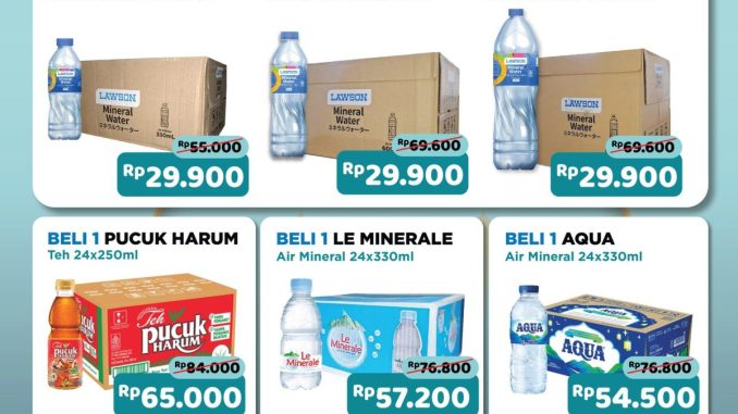 Promo Lawson Ramadhan Oishii Paket Minuman mulai Rp. 27.200 berbagai paket air mineral dan teh kemasan