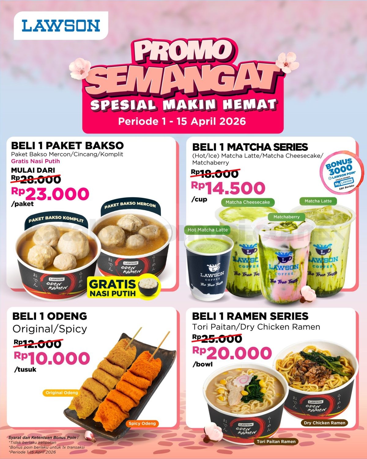 Promo Lawson Semangat Spesial Makin Hemat mulai Rp. 10.000 Promo Lawson Semangat Spesial Makin Hemat mulai Rp. 10.000 pilihan menu hemat April 2026