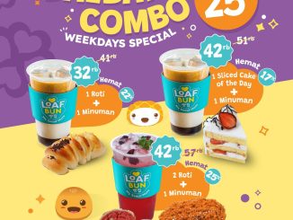 Promo Loaf Bun Daebak Combo Diskon Hingga 25% paket roti dan minuman hemat