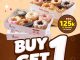 Promo Mister Donut Beli 1 Gratis 1 Lusin Donat dengan harga Rp. 125.000 periode April 2026