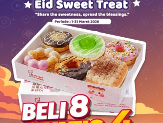 Promo Mister Donut Eid Sweet Treat Beli 8 Gratis 4 periode 1-31 Maret 2026 di outlet terpilih