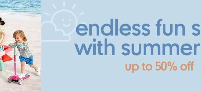 Promo Mothercare Summer Toys diskon hingga 50% perlengkapan main anak