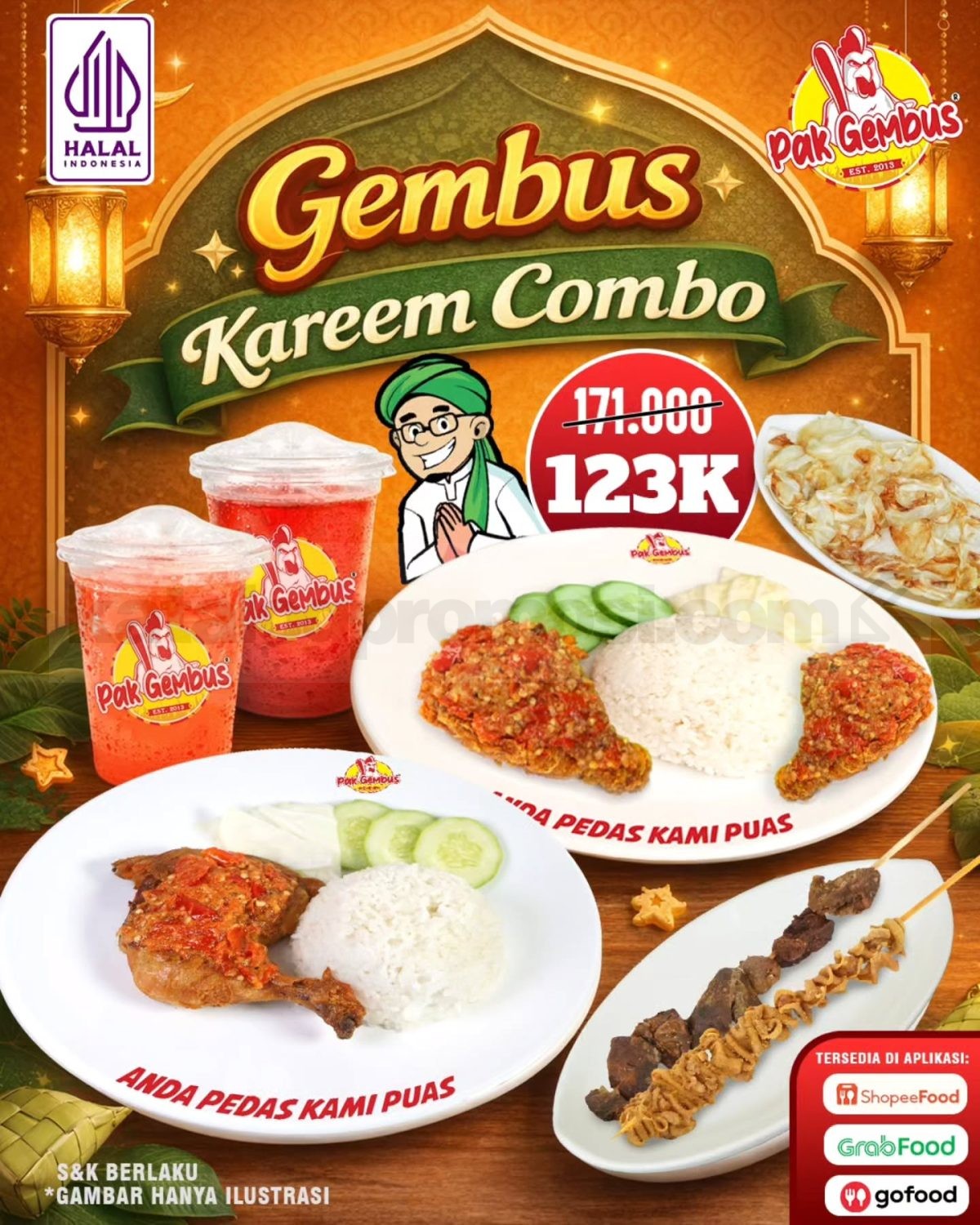 Promo Pak Gembus Kareem Combo Rp. 123.000 Promo Pak Gembus Kareem Combo Rp. 123.000 paket menu Ramadan untuk berbuka bersama