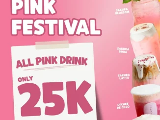 Promo Pan&Co Pink Festival Minuman Pink Rp. 25.000 untuk seluruh varian Pink Series di outlet Pan&Co yang berpartisipasi.