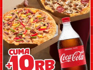 Promo PHD Tambah Rp. 10.000 dapat Coca-Cola 1L setiap Senin dengan beli 2 pizza