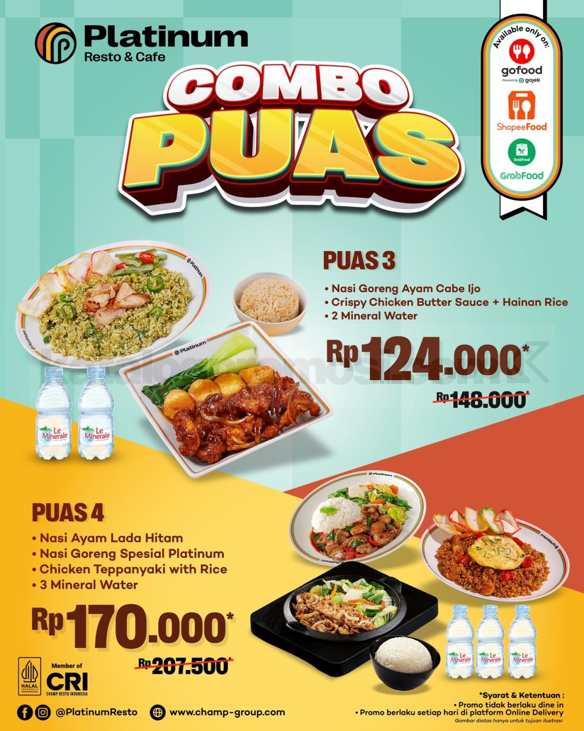 Promo Platinum Resto & Cafe Combo Puas Mulai Rp. 58.000 Promo Platinum Resto & Cafe Combo Puas Mulai Rp. 58.000 2