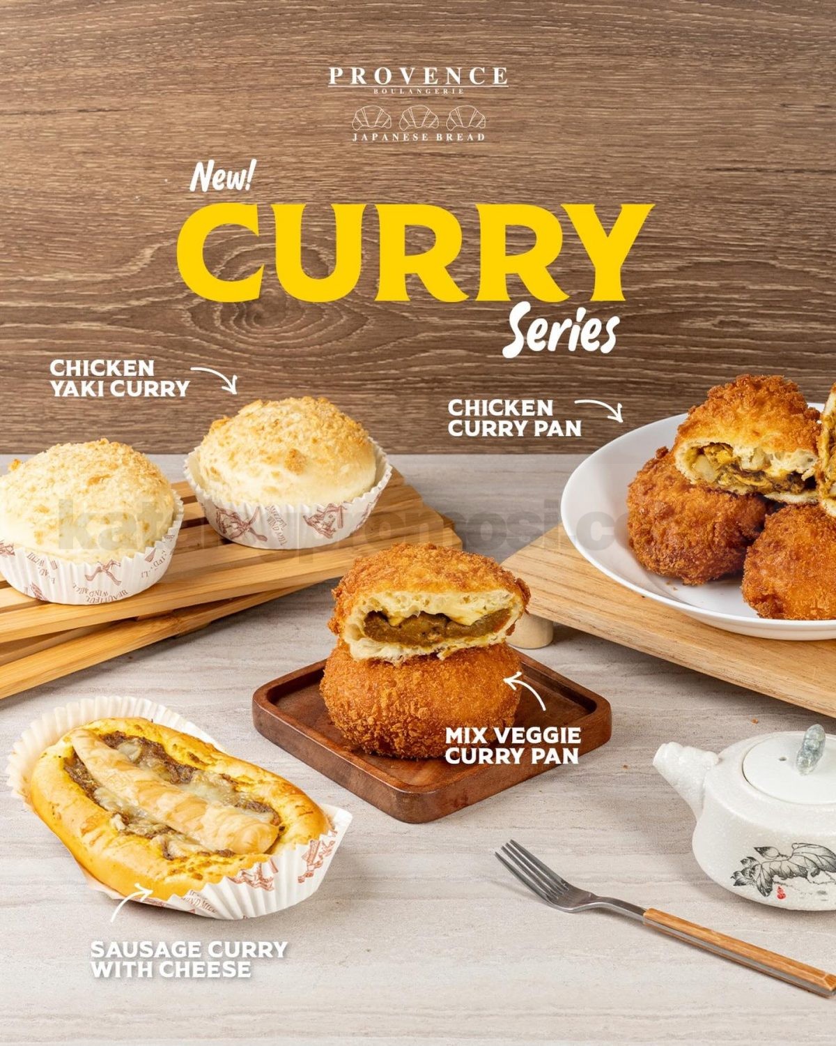 Promo Provence NEW Curry Series Curry Bun Promo Provence NEW Curry Series curry bun Chicken Curry Pan dan Mix Veggie Curry Pan