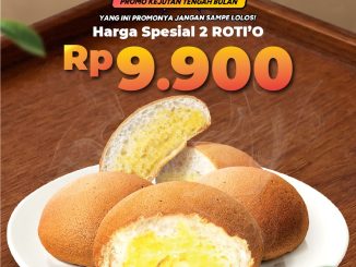 Promo Roti'O Bank Saqu 2 Roti Rp. 9.900 dengan cashback hingga Rp. 25.000 via QRIS