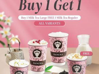 Promo Sancha Grand Opening Buy 1 Get 1 Free Milk Tea semua varian