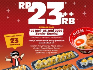 Promo Shem Ramen Opening Sushi mulai Rp. 23.000 dengan pembelian ramen di Mall 23 Semarang