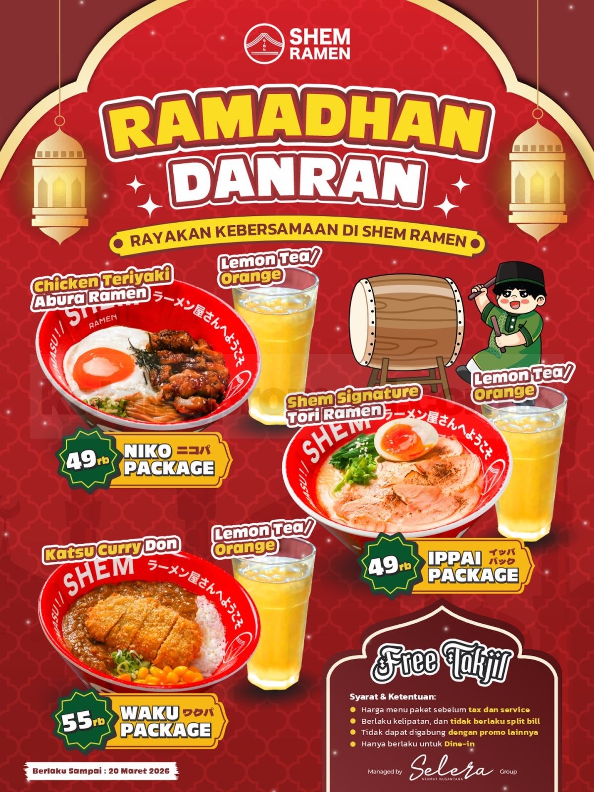 Promo Shem Ramen Ramadhan Danran Paket Bukber mulai Rp. 49.000 Promo Shem Ramen Ramadhan Danran paket bukber free takjil