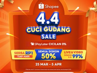 Promo Shopee 4.4 Cuci Gudang Serba Rp1 & Diskon hingga 50% untuk semua kategori