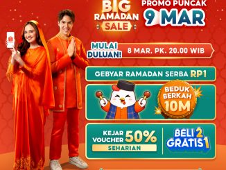 Promo Shopee Big Ramadan Sale 9 Mar Serba Rp. 1 dengan voucher diskon 50%