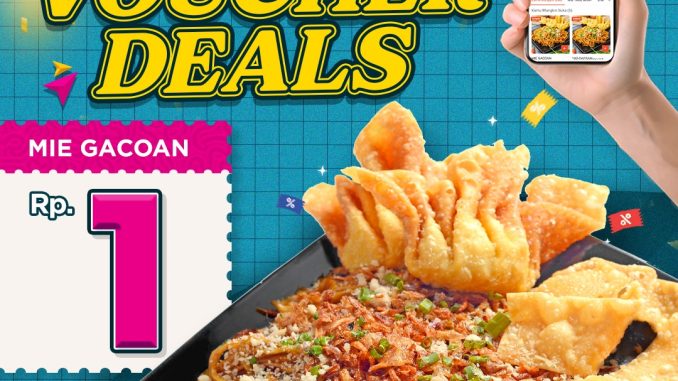 Promo ShopeeFood Deals Mie Gacoan Rp. 1 voucher live streaming 26 Maret 2026