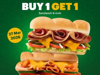 Promo Subway Jumat Berkah Beli 1 Gratis 1 Sandwich ukuran 6 inch pilihan