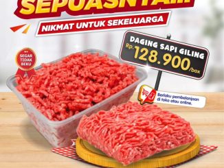 Promo Super Indo Ambil & Isi Sepuasnya Daging Sapi Giling harga Rp. 128.900 per box periode 11–14 Juni 2026