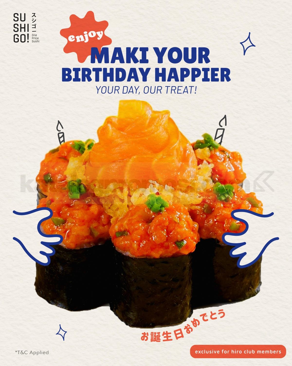 Promo Sushi Go Birthday Treats Gratis Sushi Promo Sushi Go Birthday Treats Gratis Sushi