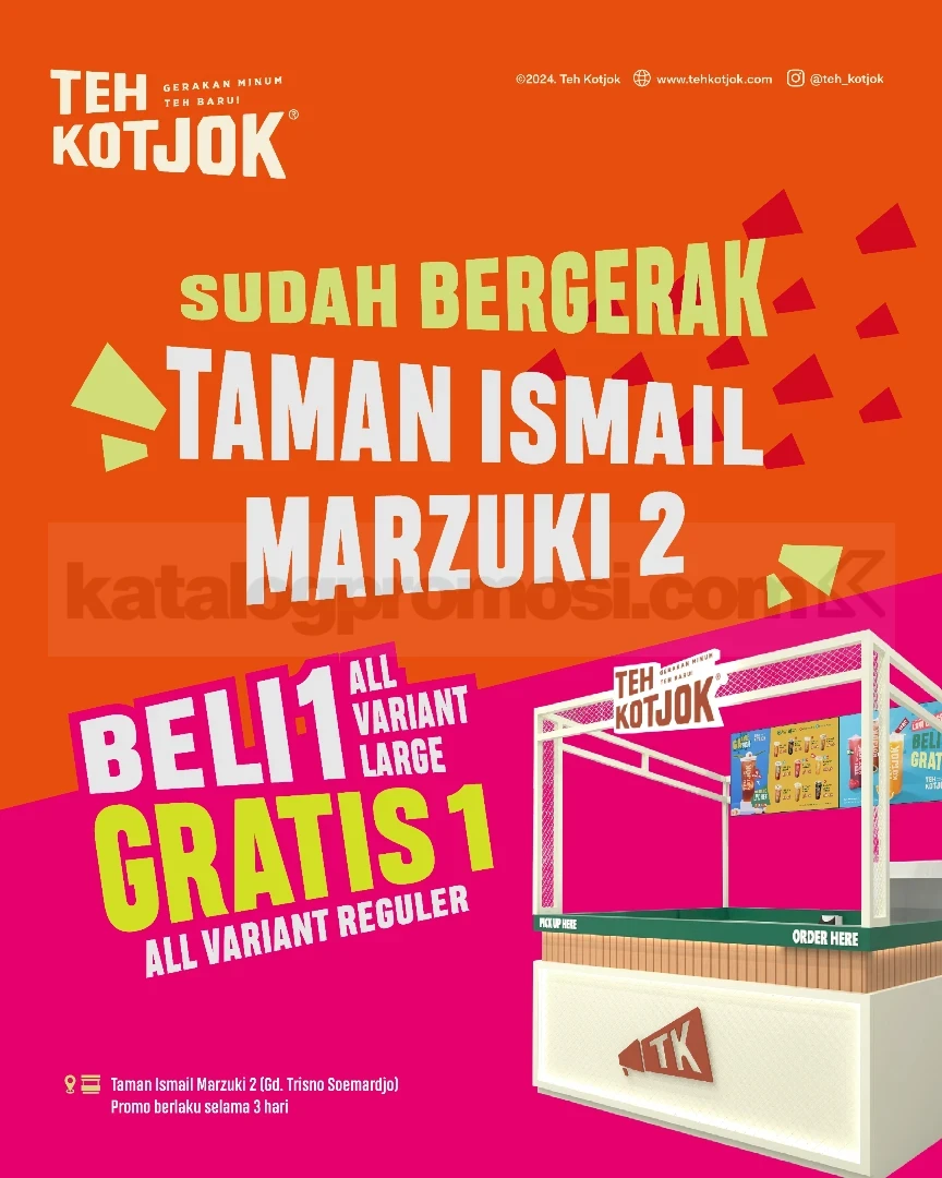 Promo Teh Kotjok Opening Beli 1 Gratis 1 All Variant Promo Teh Kotjok Opening Beli 1 Gratis 1 all variant di Taman Ismail Marzuki