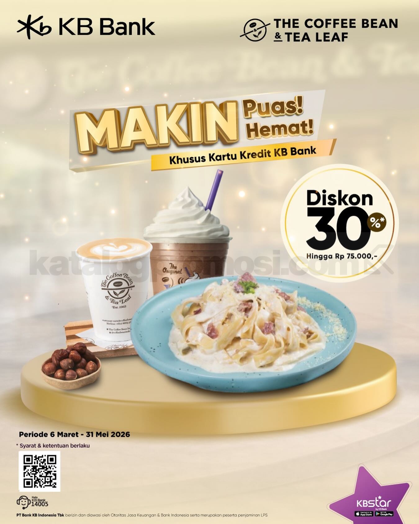 Promo The Coffee Bean & Tea Leaf KB Bank Diskon 30% Promo The Coffee Bean & Tea Leaf KB Bank Diskon 30% maks Rp75.000