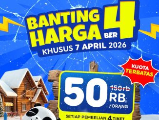 Promo Trans Snow World Bekasi Banting Harga Rp. 50.000 per orang beli 4 tiket