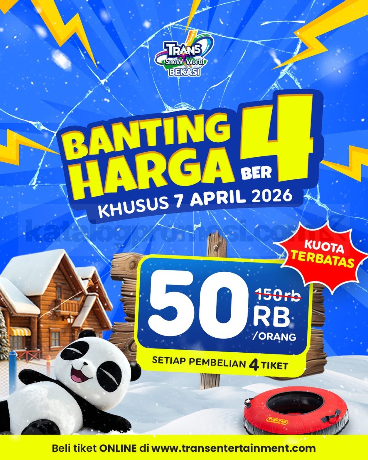 Promo Trans Snow World Bekasi Banting Harga Rp. 50.000 Promo Trans Snow World Bekasi Banting Harga Rp. 50.000 per orang beli 4 tiket