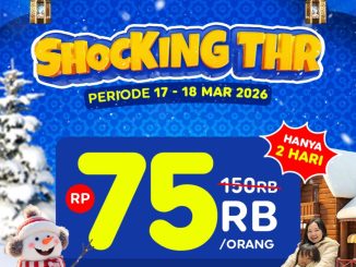Promo Trans Snow World Bekasi Shocking THR tiket Rp. 75.000 per orang minimal pembelian 2 tiket