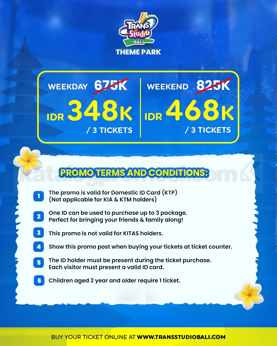 Promo Trans Studio Bali 8.8 Triple Fun 3 Tiket Mulai Rp. 348.000 Promo Trans Studio Bali 8.8 Triple Fun 3 Tiket Mulai Rp. 348.000 1