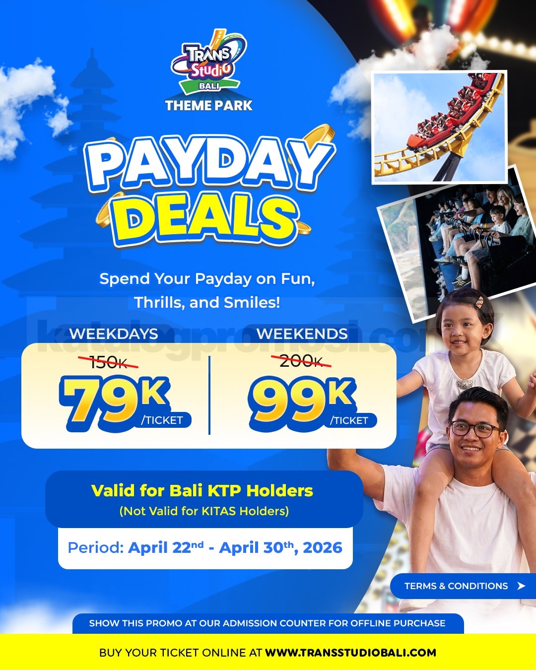 Promo Trans Studio Bali Payday Deals Tiket mulai Rp. 79.000