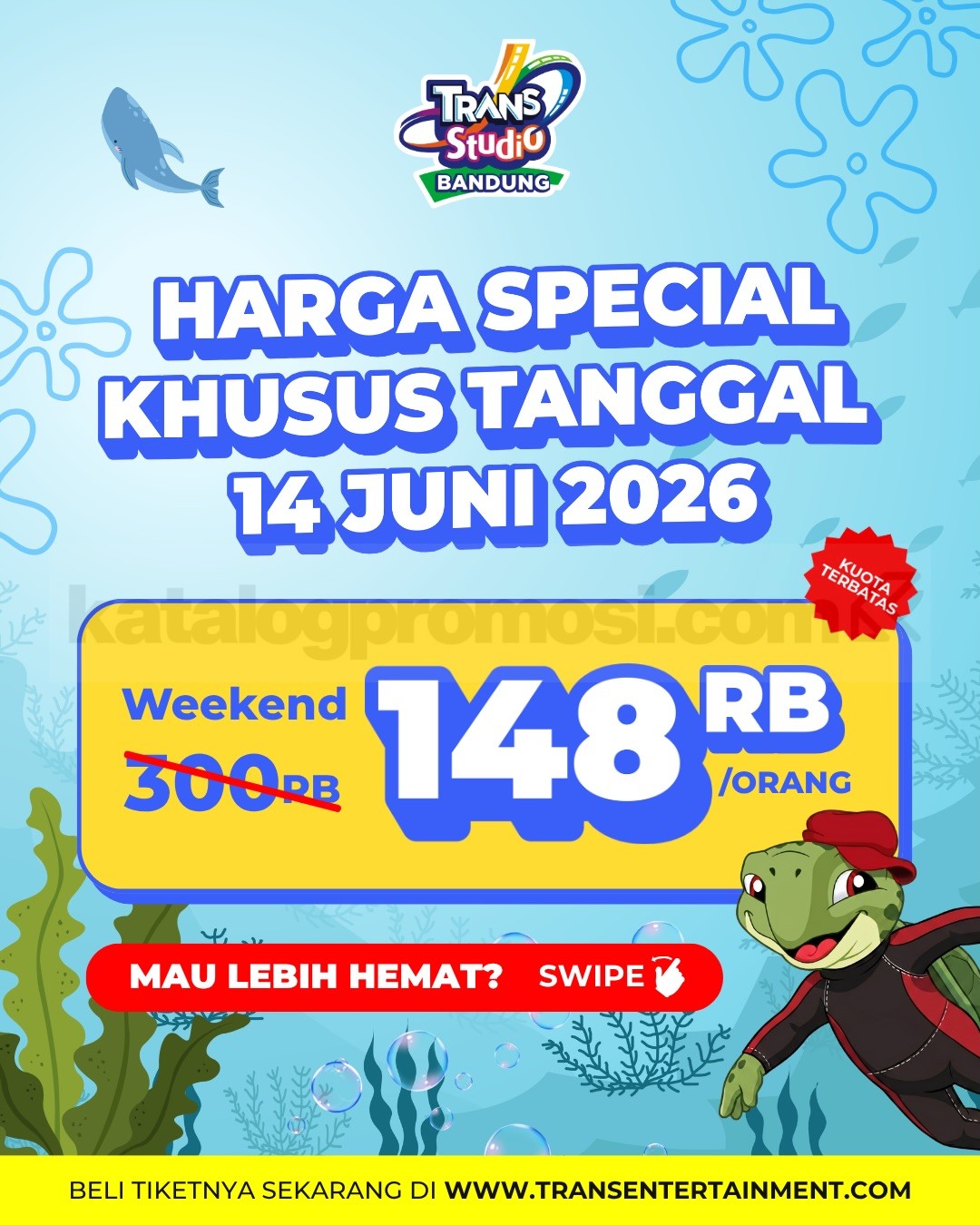 Promo Trans Studio Bandung Flash Sale Tiket Mulai Rp. 118.000 Promo Trans Studio Bandung Flash Sale Tiket Rp. 118.000 dengan harga spesial dan TikTok LIVE