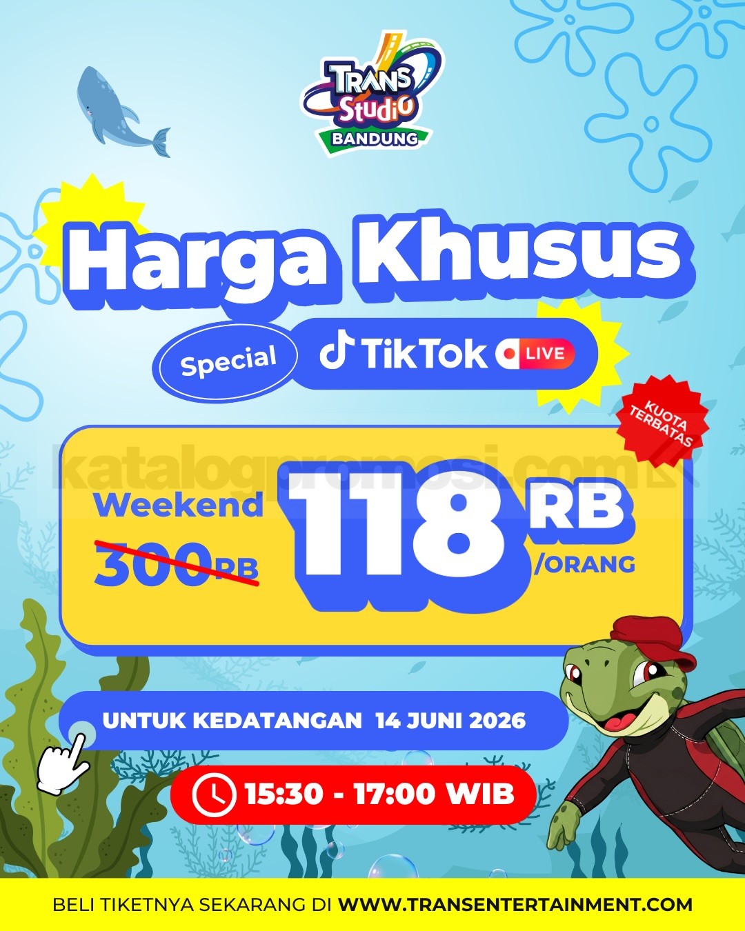 Promo Trans Studio Bandung Flash Sale Tiket Mulai Rp. 118.000 Promo Trans Studio Bandung Flash Sale Tiket Mulai Rp. 118.000 1