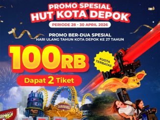 Promo Trans Studio Cibubur HUT Depok 2 tiket Rp. 100.000 untuk wahana seru keluarga