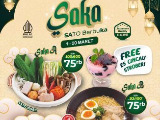Promo Washoku Sato Saka Sato Berbuka mulai Rp. 75.000 dengan free es cincau stroberi