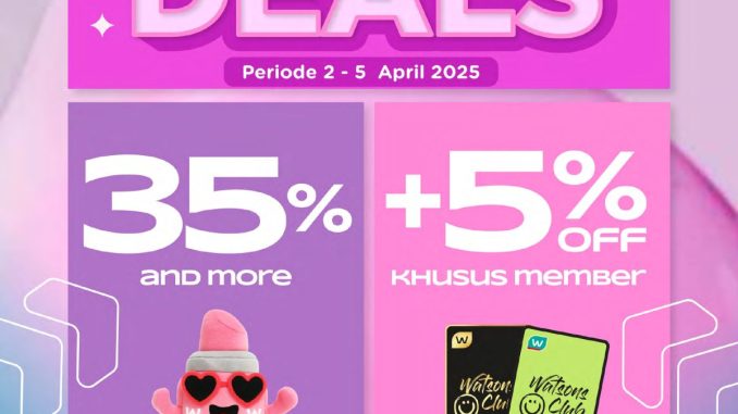 Promo Watsons Weekend Deals Diskon hingga 50% 1