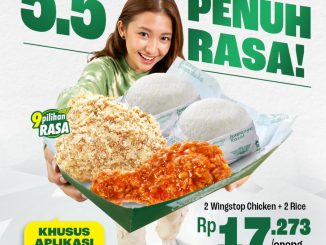 Promo Wingstop 5.5 Paket Berdua Rp. 17.273 per orang via aplikasi Mei 2026
