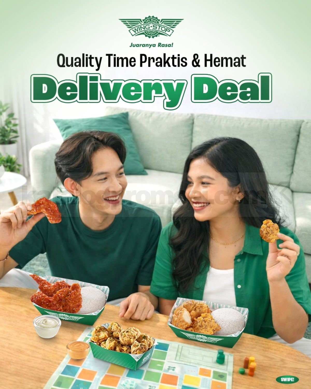 Promo Wingstop Delivery Deal mulai Rp. 25.455 Promo Wingstop Delivery Deal mulai Rp. 25.455 hingga 30 April 2026 khusus delivery Wingstop Indonesia