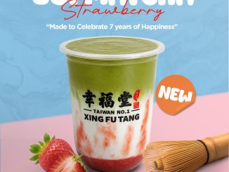Promo Xing Fu Tang NEW! Uji Matcha Strawberry Gratis 77 cup per outlet dengan aktivitas IG