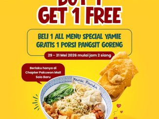 Promo Yamie Panda Buy 1 Get 1 Free gratis pangsit goreng di Pakuwon Mall Solo Baru periode 29 Mei 2026