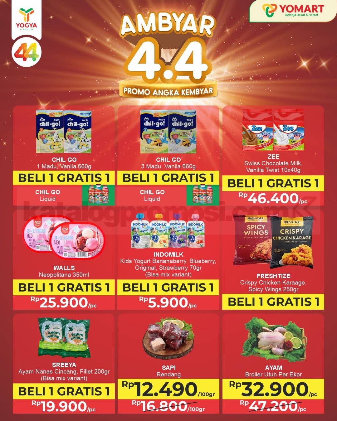 Promo Yomart Ambyar 4.4 Beli 1 Gratis 1 Promo Yomart Ambyar 4.4 Beli 1 Gratis 1 1