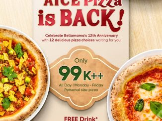 Promo Bellamama AYCE Pizza Sepuasnya Cuma Rp. 99.000 dengan pizza personal size tanpa batas dan gratis minuman