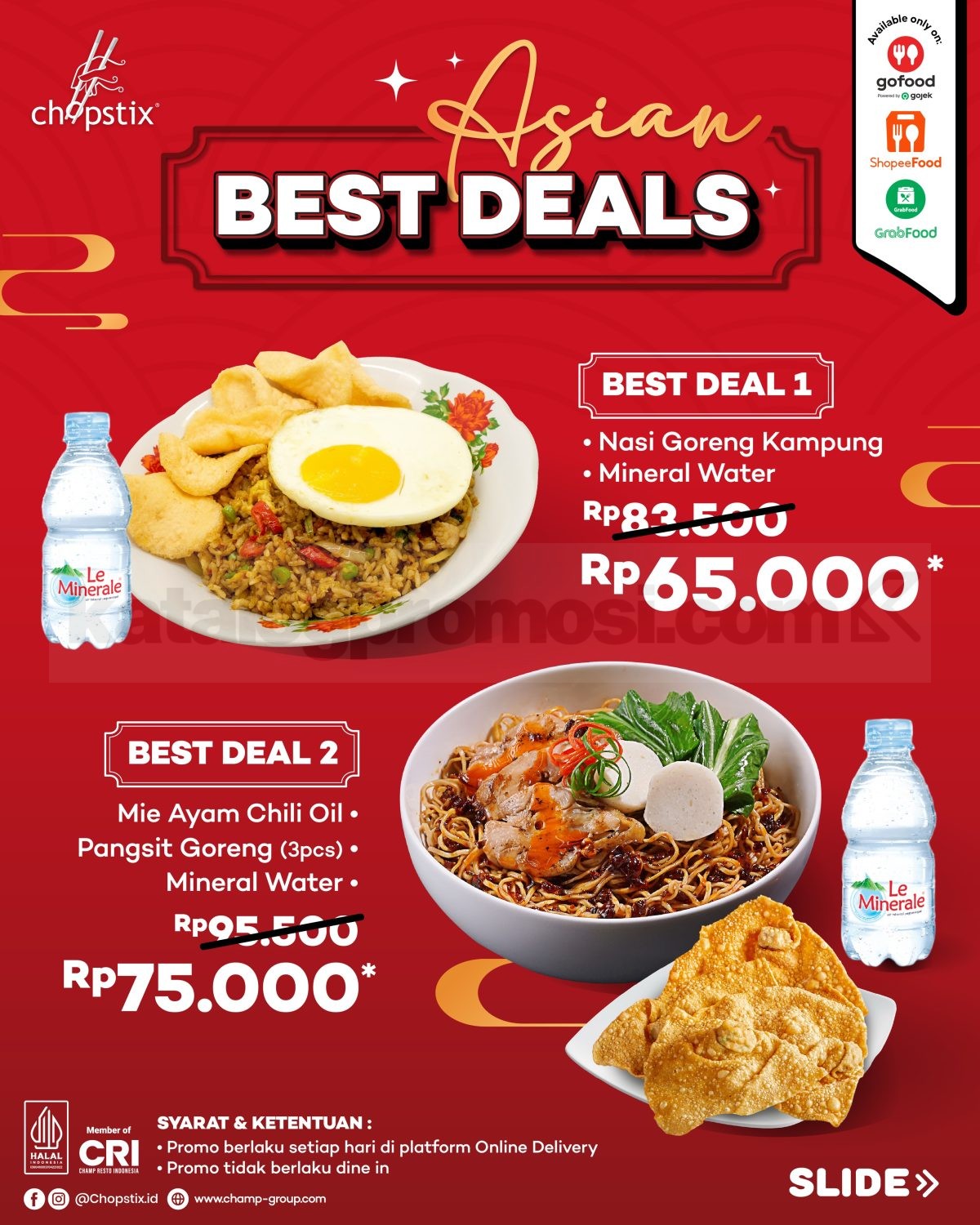 Promo Chopstix Asian Best Deals Mulai Rp. 65.000 Promo Chopstix Asian Best Deals Mulai Rp. 65.000 1