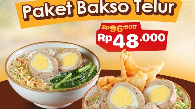 Promo Bakso Boedjangan Buy 1 Get 1 Paket Bakso Telur cuma Rp 48 ribu periode Mei 2026