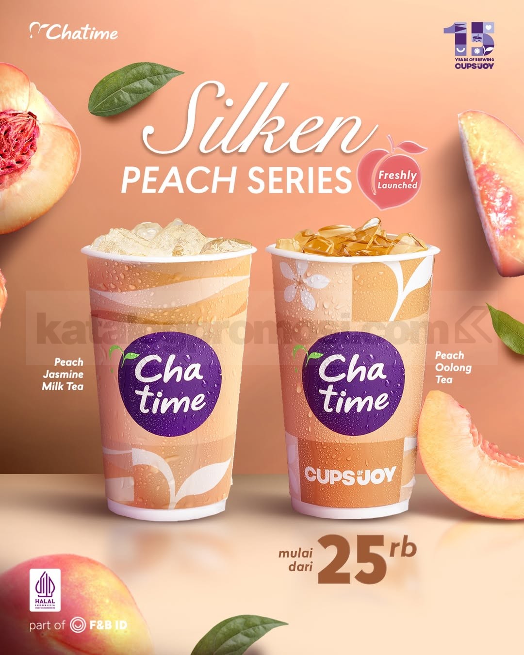 Promo Chatime NEW! Silken Peach Series Mulai Rp. 25.000 Promo Chatime NEW! Silken Peach Series mulai Rp. 25.000 dengan varian peach tea terbaru