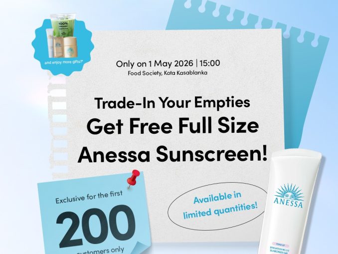 Trade-In Empties Anessa x Watsons tukar 3 botol kosong dapat sunscreen gratis di Kota Kasablanka