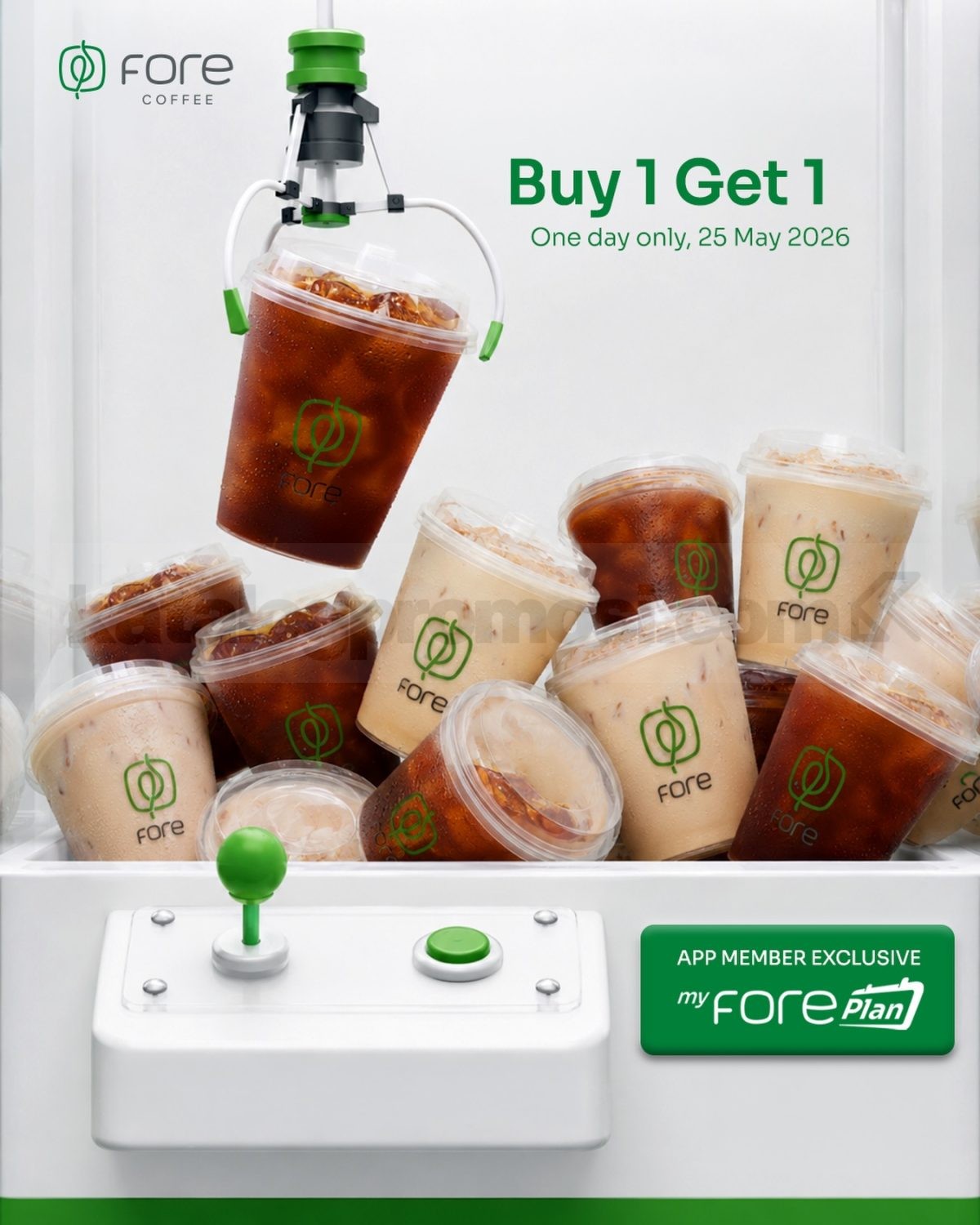Promo Fore Coffee Buy 1 Get 1 Untuk Member MyForePlan Promo Fore Coffee Buy 1 Get 1 Untuk Member MyForePlan tanggal 25 Mei 2026