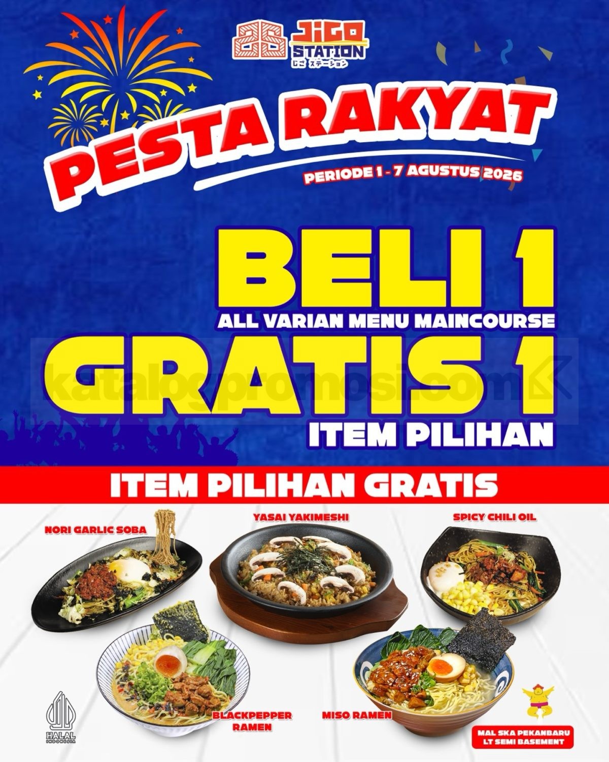 Promo Chir Chir Pesta Rakyat Beli 1 Gratis 1 Main Course Promo Chir Chir Pesta Rakyat Beli 1 Gratis 1 Main Course dengan bonus 1 menu pilihan gratis.
