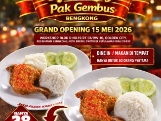 Promo Ayam Gepuk Pak Gembus Grand Opening Beli 1 Gratis 1 paket lengkap Rp. 28.000 di Batam