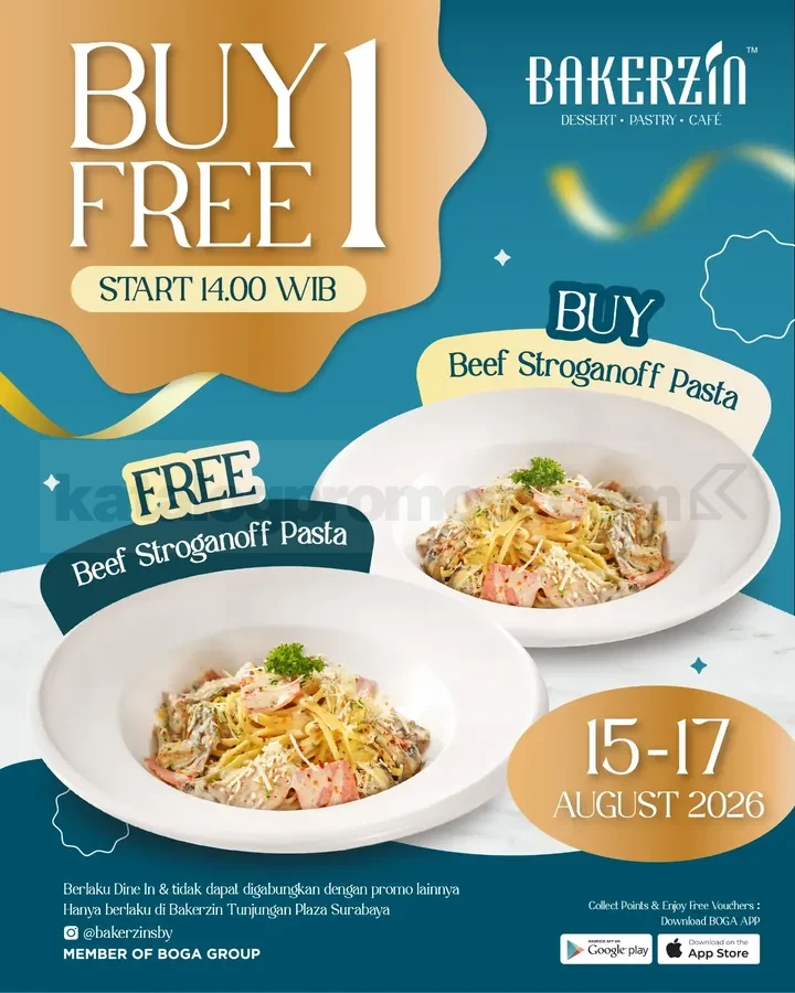 Promo Bakerzin Buy 1 Free 1 Beef Stroganoff Pasta Promo Bakerzin Buy 1 Free 1 Beef Stroganoff Pasta