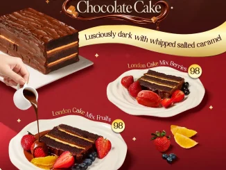 Promo Bakerzin New London Chocolate Cake Rp98.000 pilihan Mix Berries dan Mix Fruits dengan whipped salted caramel.
